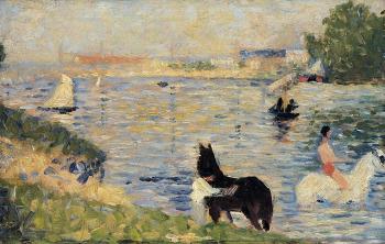 喬治 脩拉 Bathing at Asnieres, Horses in the Water 喬治 脩拉 Bathing at Asnieres, Horses in the Water